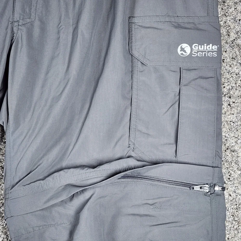 Gander Mountain Cargo Pants Mens L/30 Gray Convertible Zip Off Hiking Never Worn
